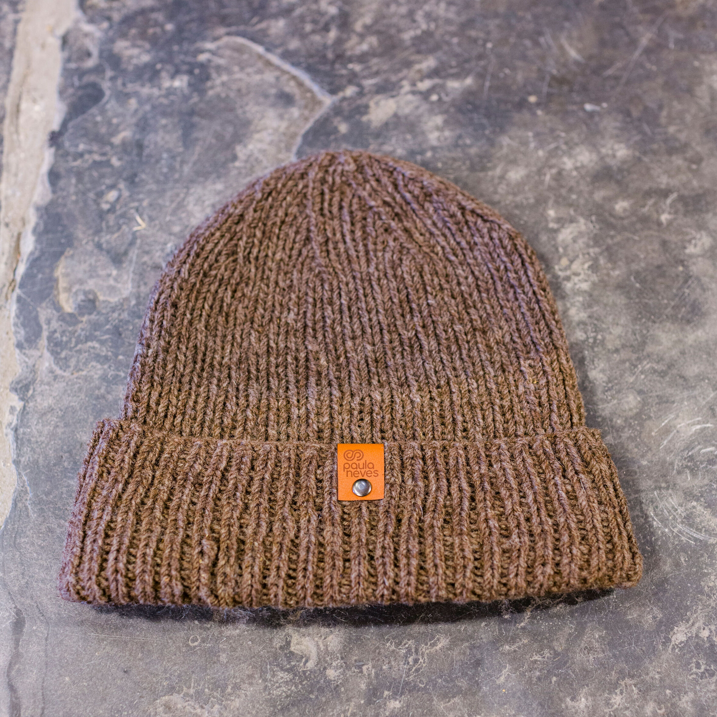 Gorro tricot manual - 100% Lã Portuguesa - Imagem 4